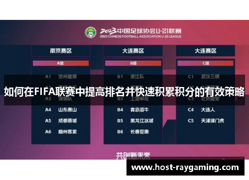 如何在FIFA联赛中提高排名并快速积累积分的有效策略